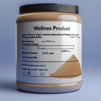 Hefe 25CFU/g Max Aminosäurepulver für einen optimalen pH-Wert 4,0-6,0 Gleichgewicht und gesundheitliche Vorteile Asche 0,2% Min